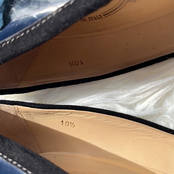 Tod’s Black Patent Leather/Suede Fringe Loafer Pumps Heels - Picture 13 of 16